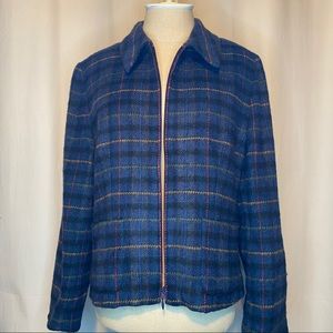 Women’s Casual Corner Vintage Plaid Blazer. 8P